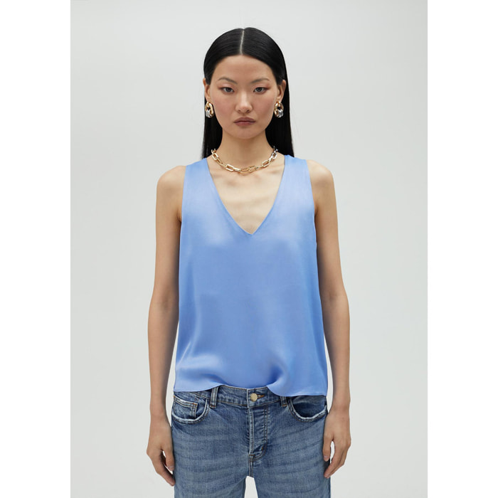 Top basic con spalline