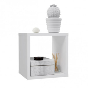 Etagère cube 1 casier décor en bois - 5 coloris - MAURO