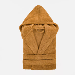 Albornoz capucha 450gr unisex ocre