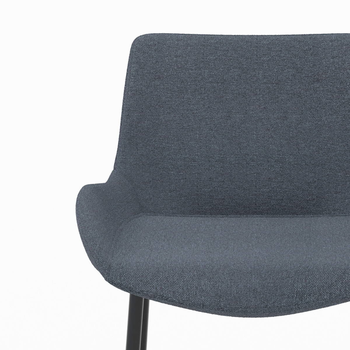 Lot de 2 chaises pour îlot central en tissu gris 65 cm - Pirata