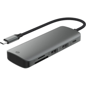 Hub USB C ESSENTIELB 7 en 1 2 USB-A + 3 USB-C + 2 ports SD