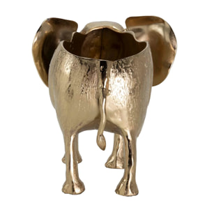 Champanera Elefante Aluminio Dorado 57x39x38 Cm