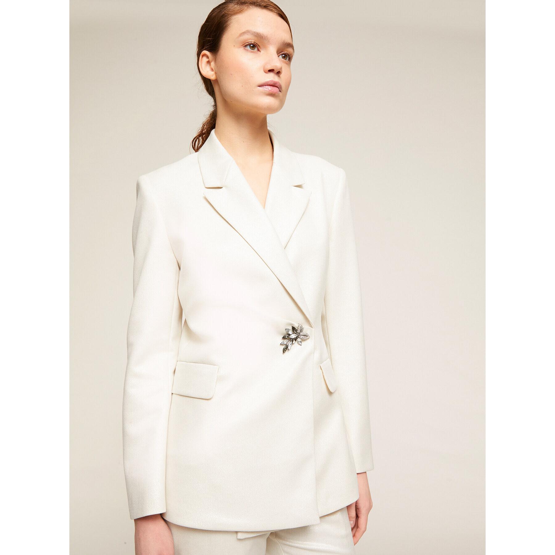 Motivi - Chaqueta elegante con drapeado - Blanco