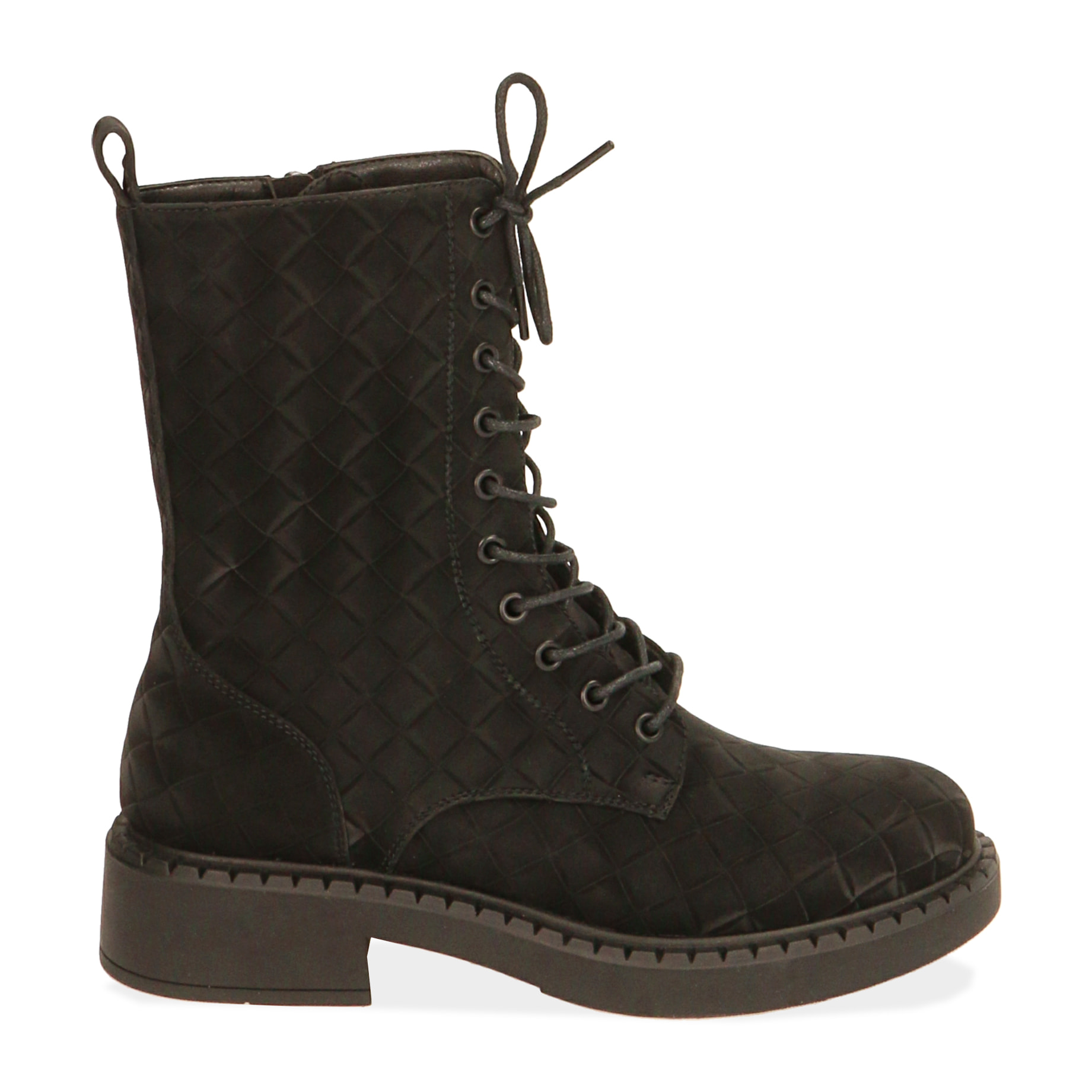 Botas militares de microfibra nubuck negro