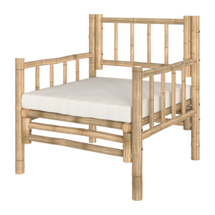 Fauteuil de jardin en bambou naturel - Vadella