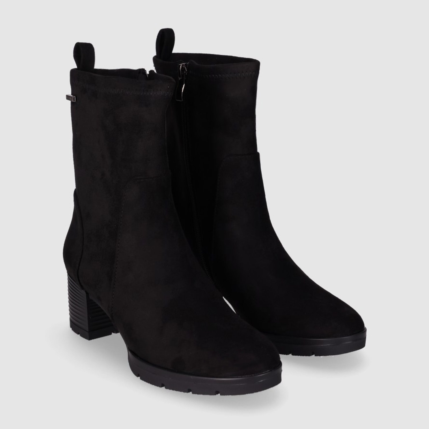 Botines de Tejido - Negro - Tacón: 5 cm