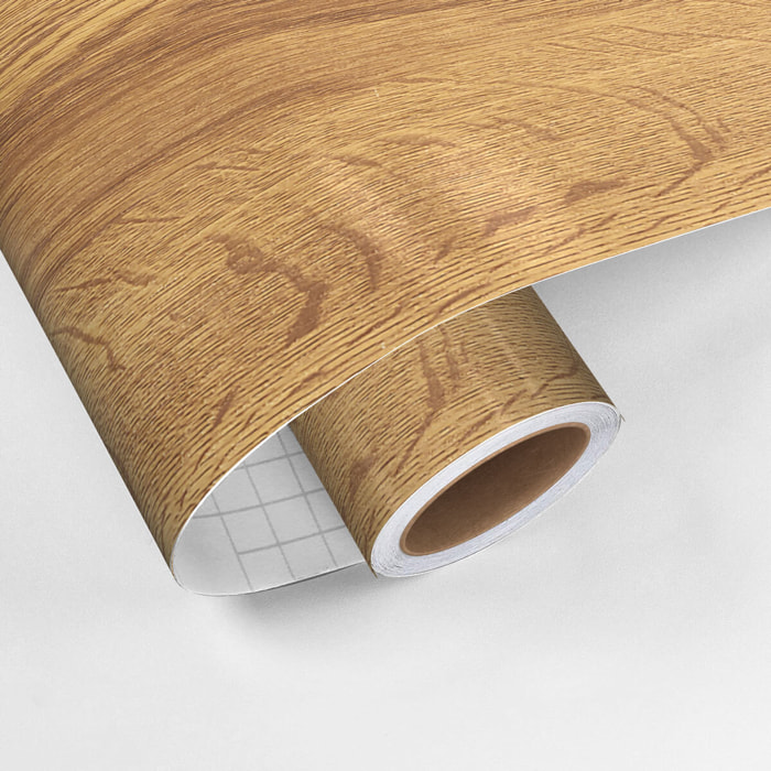 Rouleau revêtement adhésif vinyle au mètre - Sticker lavable Cuisine Meuble Armoire Porte - BOIS DE FORÊT NOIRE
