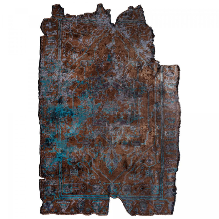 ATIMA Tapis salon kilim, Forme originale, Tissé à la main