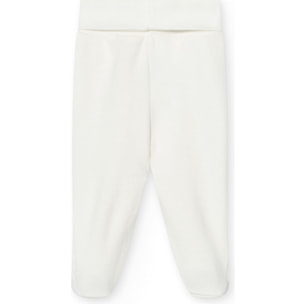 Polaina bebé algodón elástico con pies