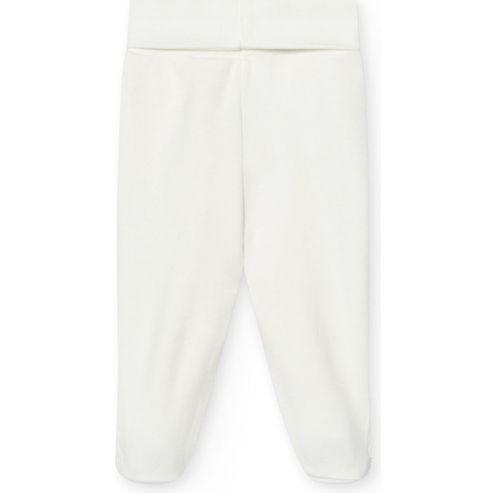 Polaina bebé algodón elástico con pies