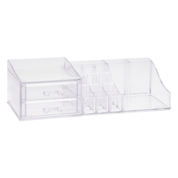 Organizador de maquillaje con cajones - material ps, dimensiones 30x13x9cm - peso 665g
