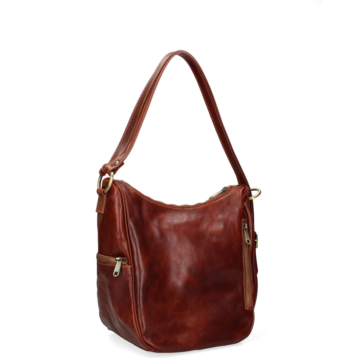 Borsa a spalla  da donna In Vera pelle Made in Italy 31x28x20 cm