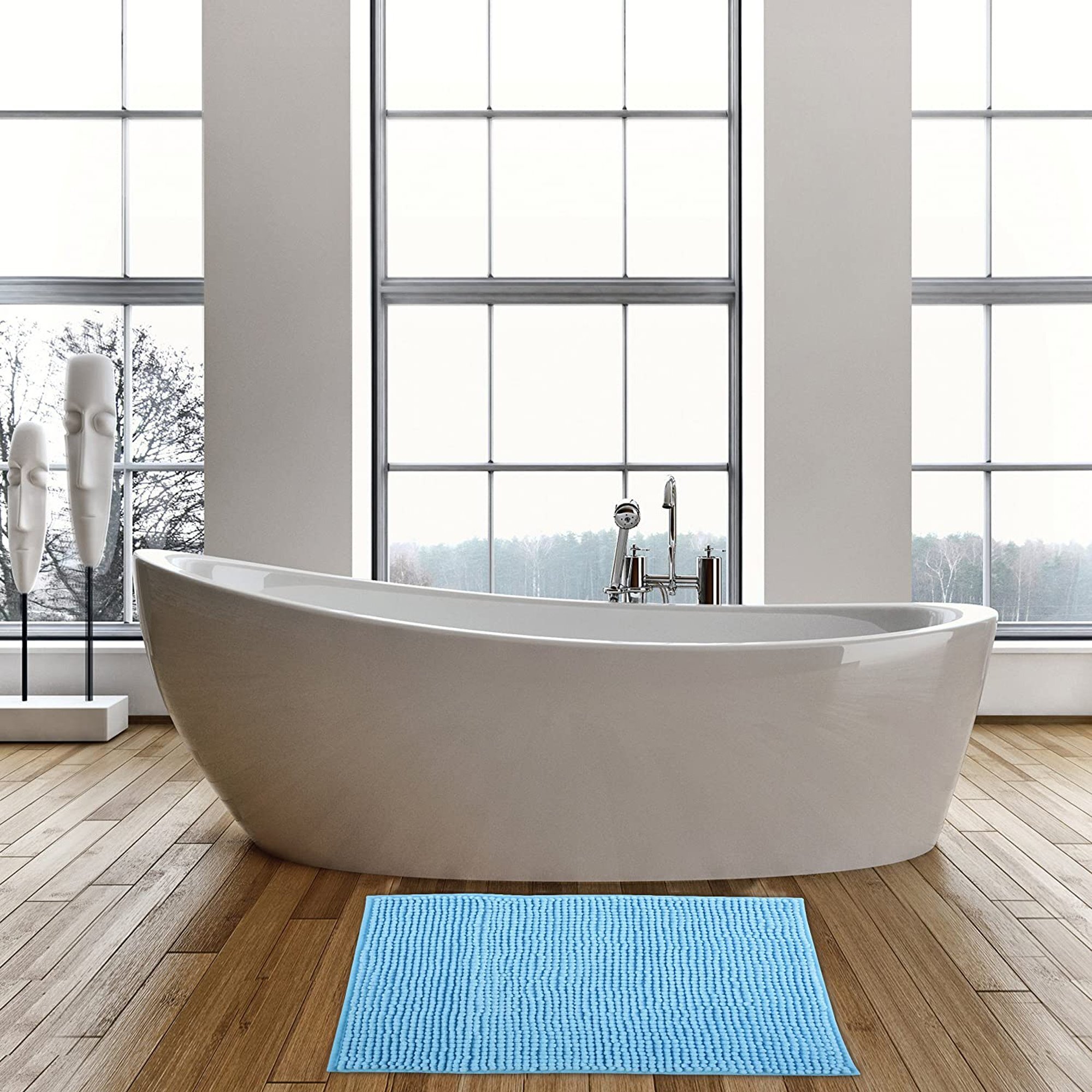 ALFOMBRA DE BAÑO CHENILLE 60X90 CM BLEU CLAIR