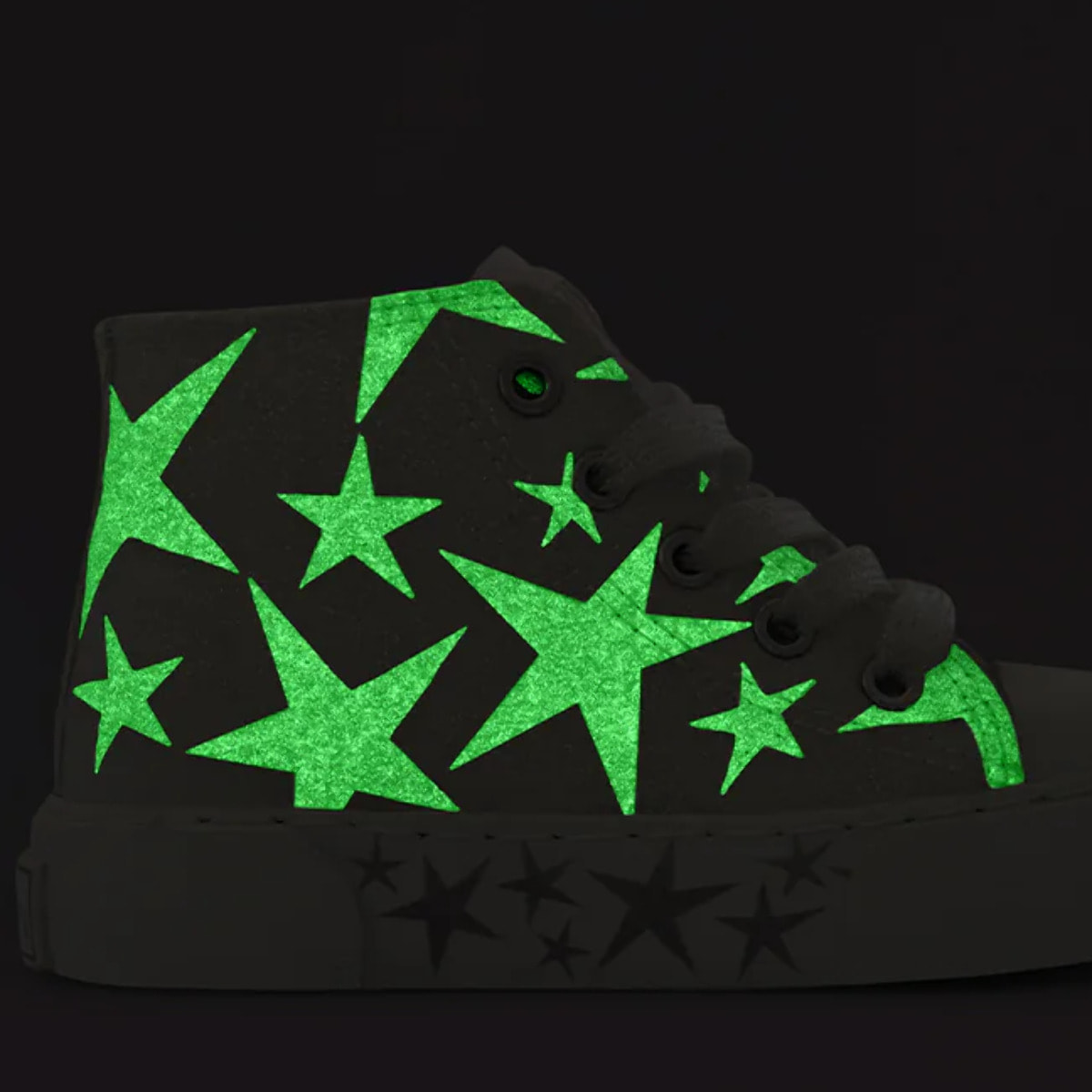 Zapatillas Altas de Niña con Estampado de Estrellas