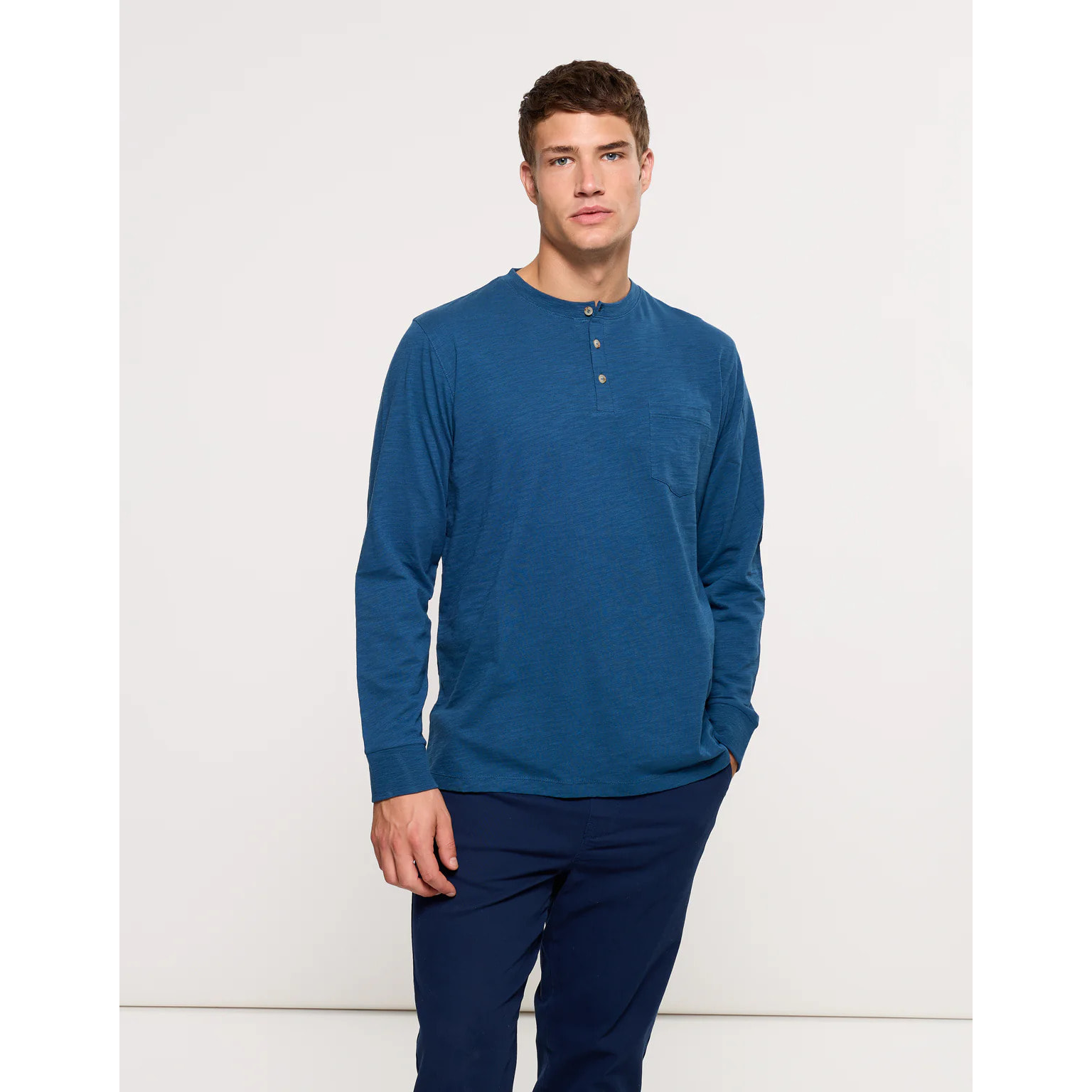 Camiseta Manga Larga Azul - Barnock