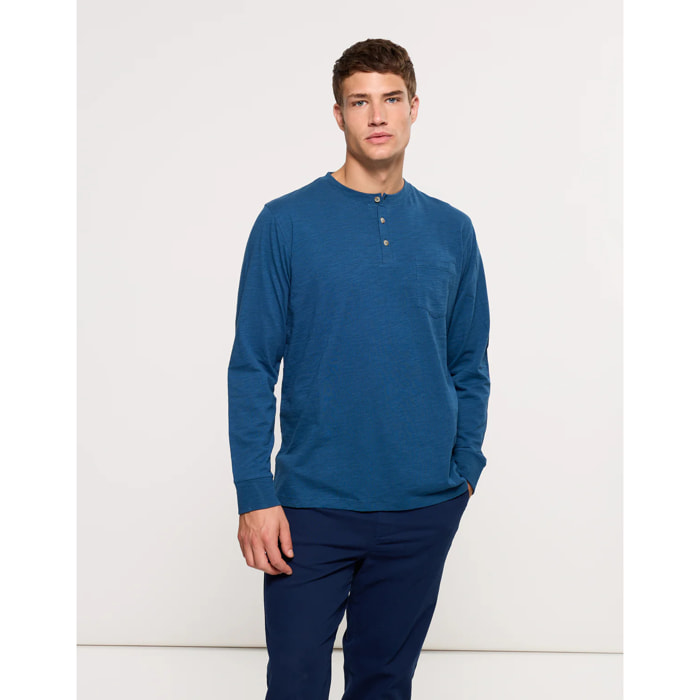 Camiseta Manga Larga Azul - Barnock