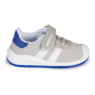 DEPORTIVO BAREFOOT BABY FREE - LONA GRIS | ESTILO URBANO, DOBLE BANDA BLANCA