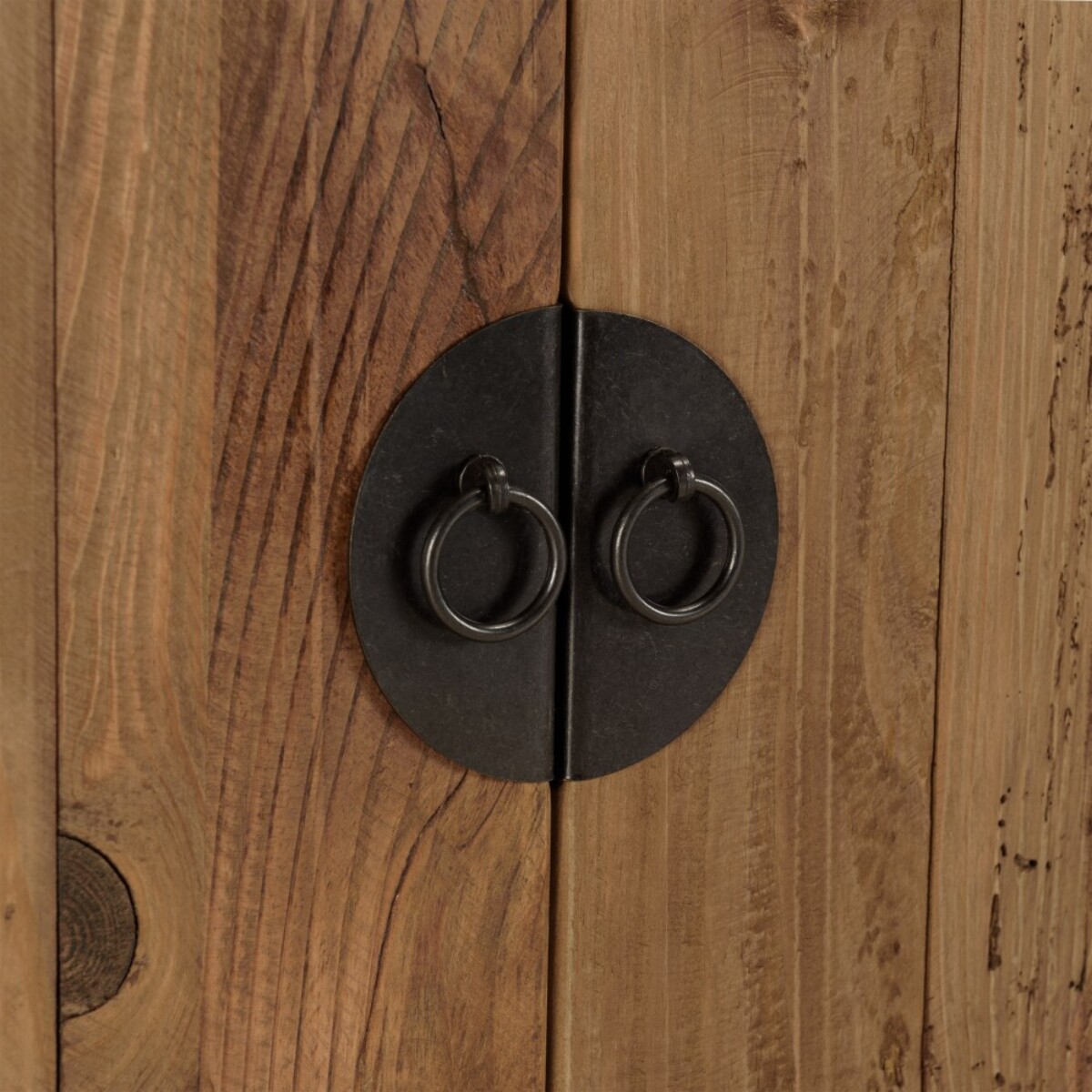 SANDY - Meuble TV 2 tiroirs 2 portes, longueur 155cm bois pin recyclé