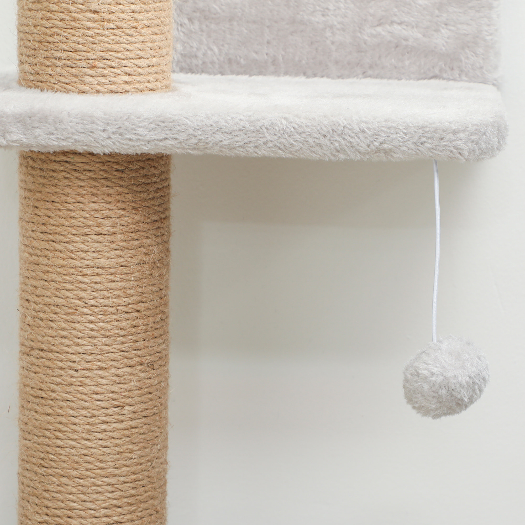 Árbol para Gatos de Pared de 5 Niveles, Rascador para Gatos Estrecho con Bola de Juguete y Rascadores de Sisal, 48x21x180 cm, Gris Claro