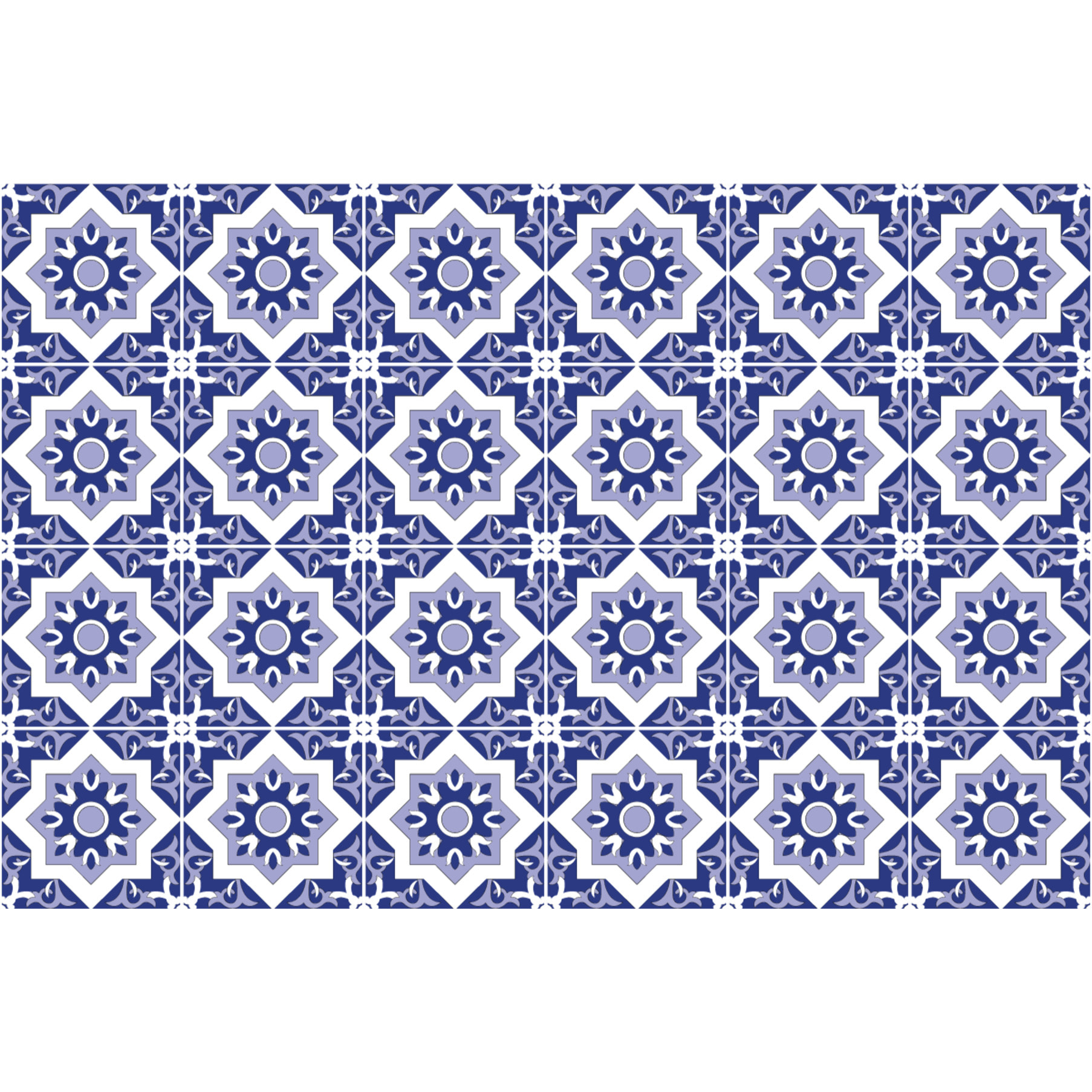 Stickers muraux - Sticker Mural Carrelage adhésif Cuisine Salle de Bain - 24 STICKERS CARREAUX DE CIMENT AZULEJOS NURIA