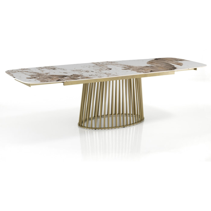 TOMASUCCI tavolo allungabile CAGE 1 Onice lucido