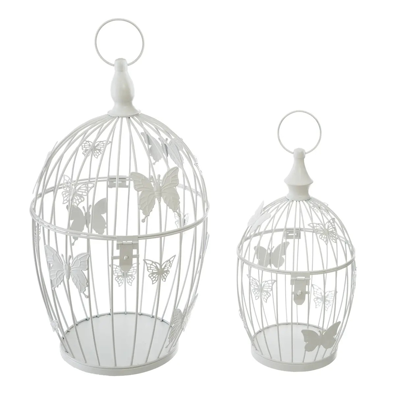 Set de 2 cages - métal - blanc