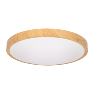FORLIGHT Plafon Ip44 Tempo Ø410Mm Led 22,8W 3000K Imitación Madera 1821Lm