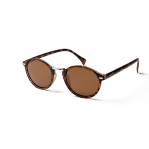 Gafas de sol OCEAN LILLE - De pc bisagra de metal / Dentro montura carey mate bisagra de metal lente marrón nariz de metal plateado brillante