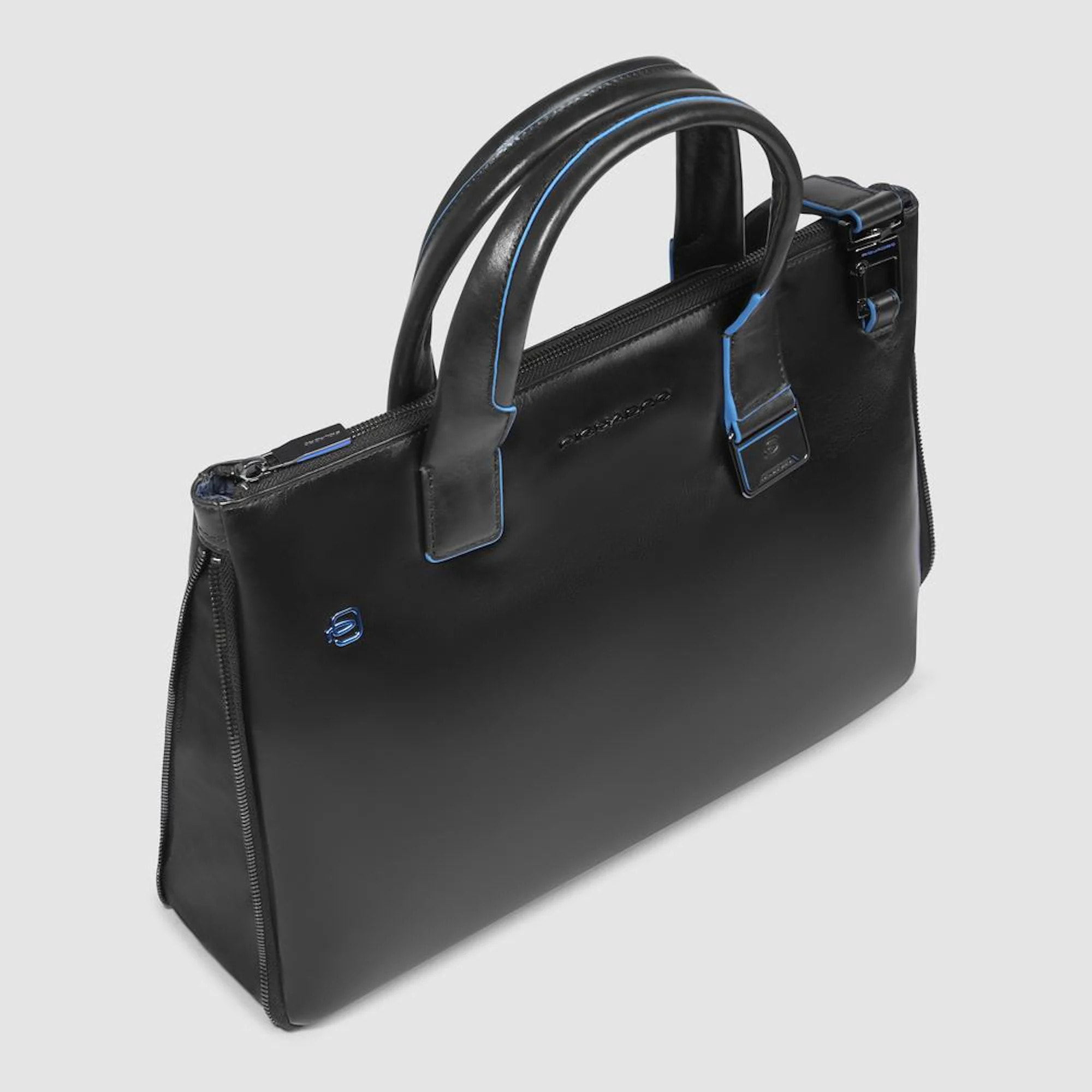 Piquadro Borsa porta pc e iPad® in pelle personalizzabile con protezioni antiurto e RFID