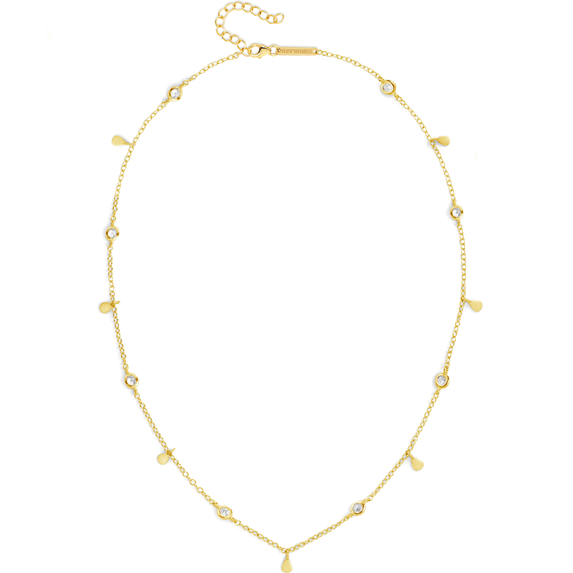 Collana Mini Spark Drop Argento Placcato Oro