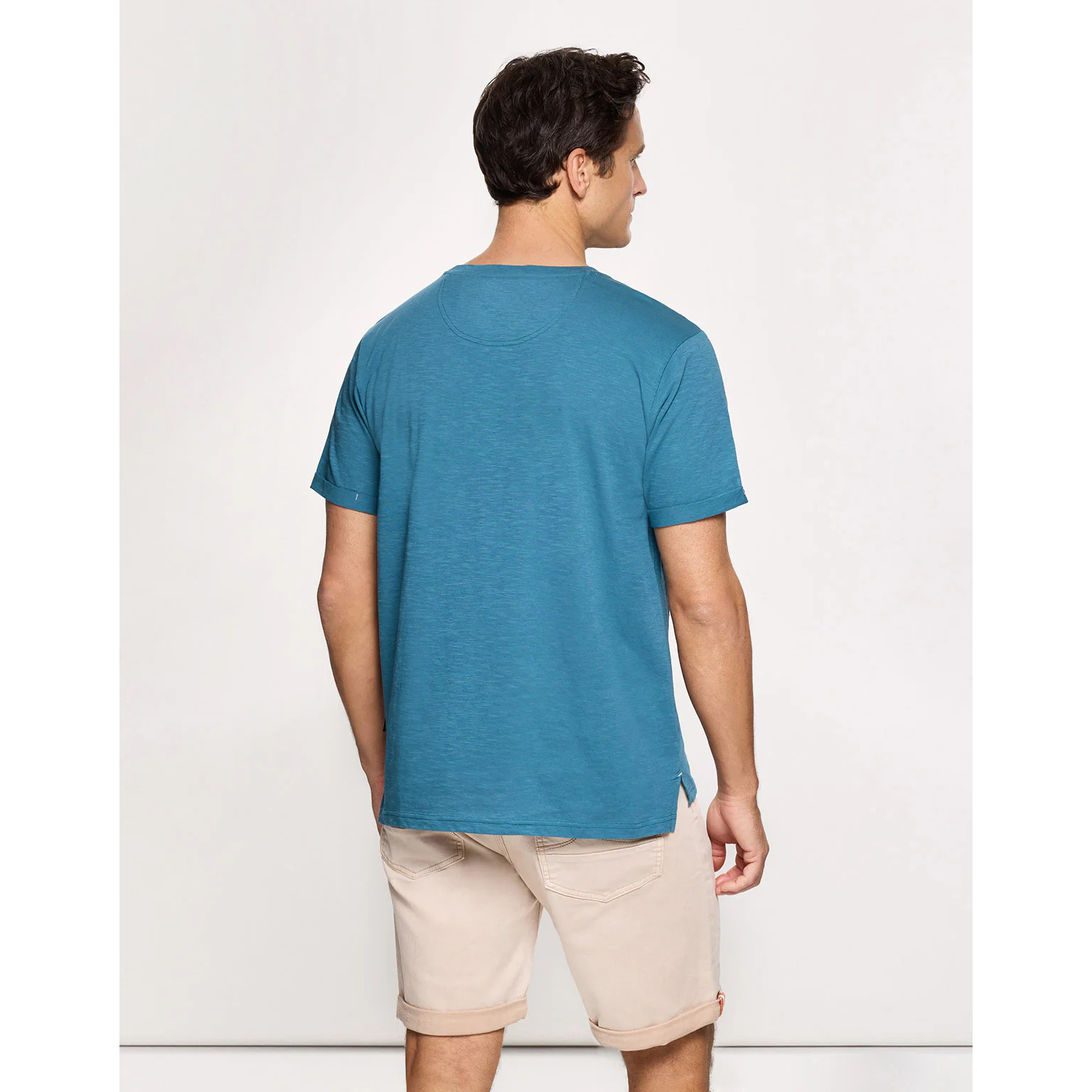 Camiseta Manga Corta Turquesa - Button