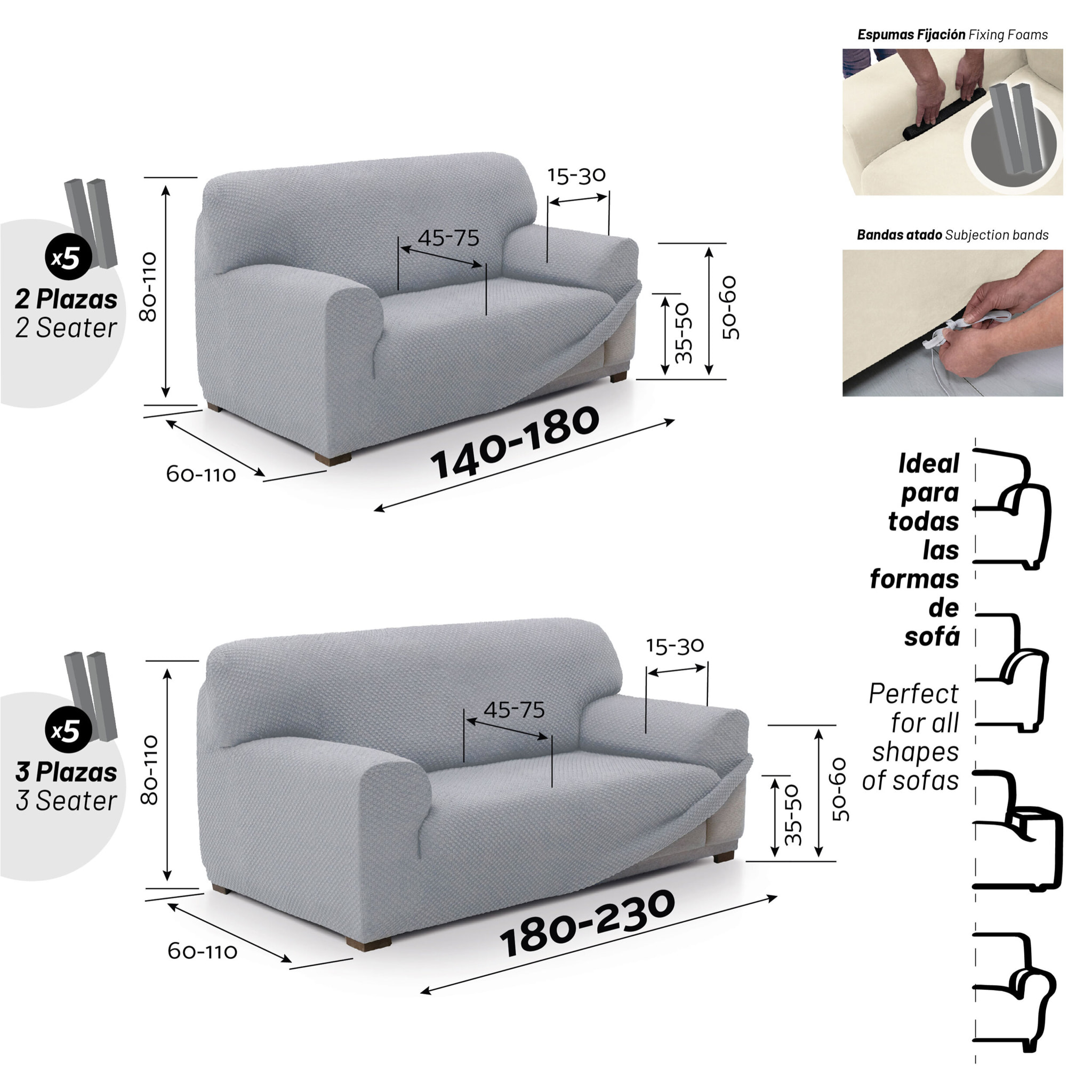 Funda Súper Elástica para SOFÁ modelo CHARLY