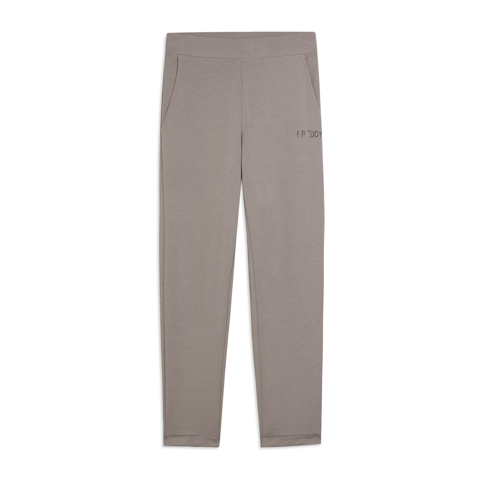 Pantaloni Sportivi Cropped con risvolto e strass FREDDY