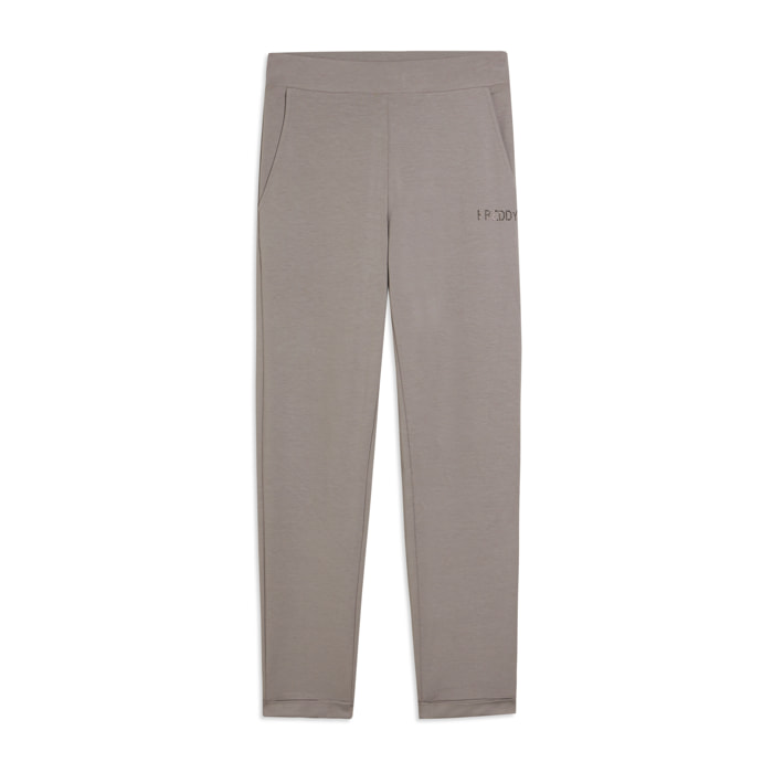 Pantaloni Sportivi Cropped con risvolto e strass FREDDY