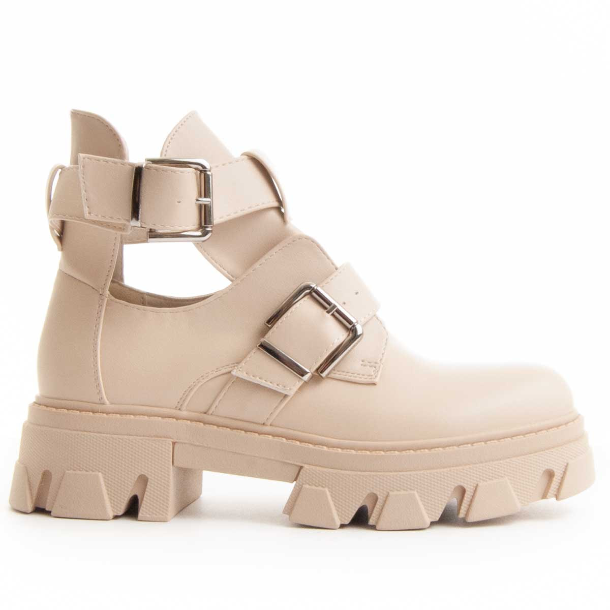 Botines de Plataforma - Beige - Altura: 4 cm