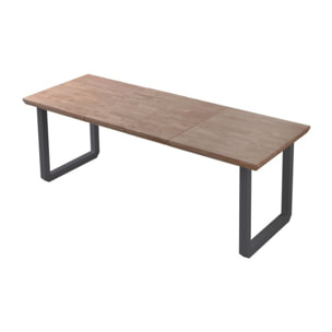 Mesa de comedor Roma extensible Roble Honey - Negro