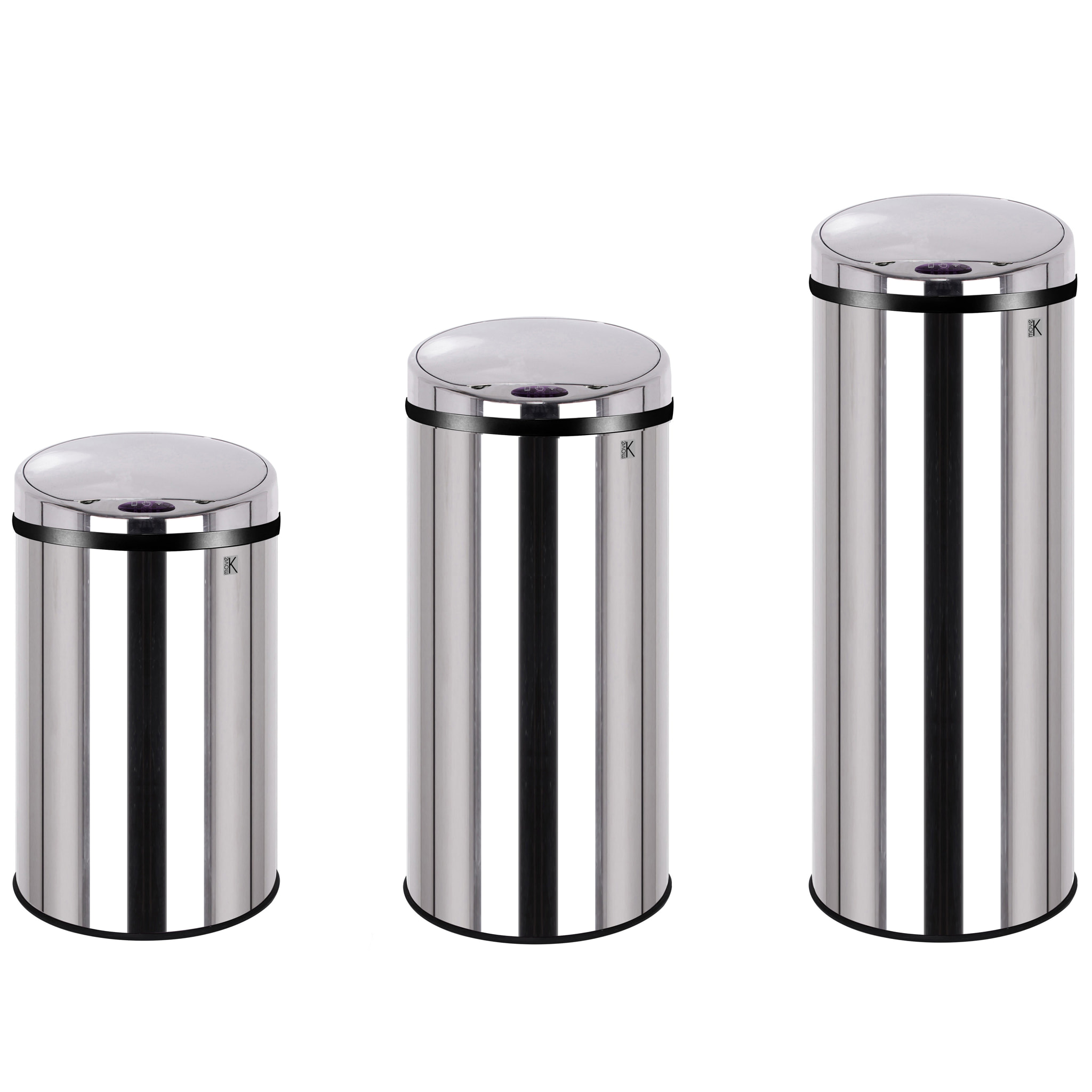 Poubelle automatique inox ARTIC argent 30L