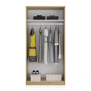 Armario Lenor 2 Puertas Correderas Roble Canadian