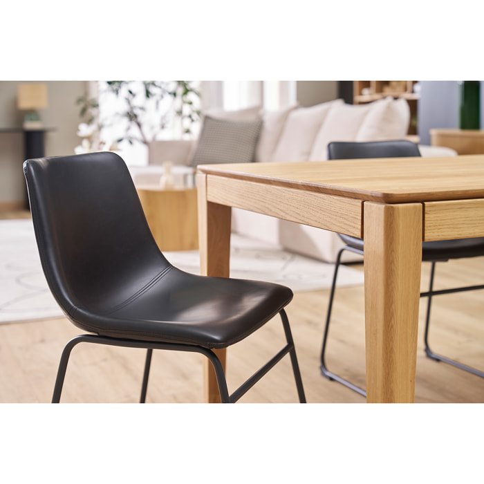 Chaises industrielles noires (lot de 2) NEW ROCK