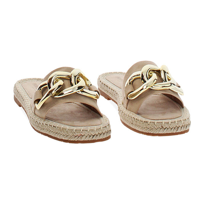 Sandali bassi beige eleganti