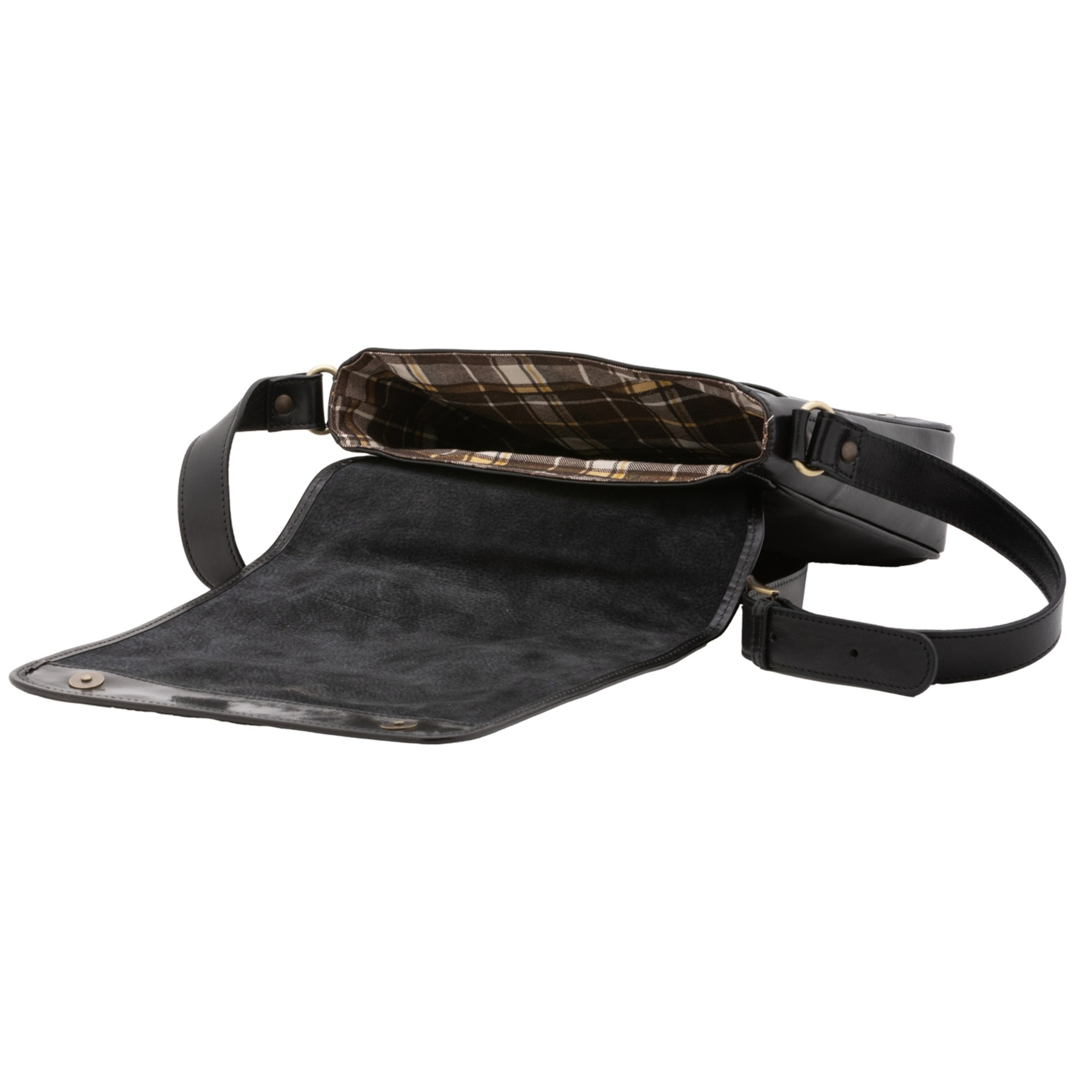 Borsa a tracolla da uomo in vera pelle - Modello False - Made in Italy - 29.0 x 28.0 x 9.0 cm