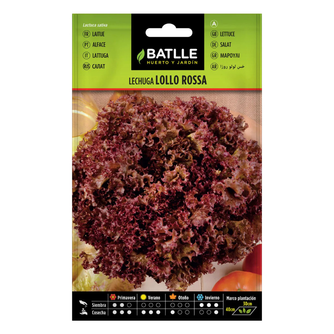 Semillas de lechuga Lollo rosa Batlle
