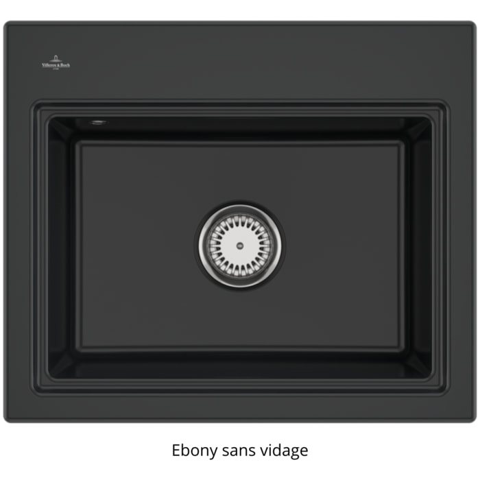 Evier Subway Style 60 S Ebony CeramicPlus vidage manuel finition anthracite