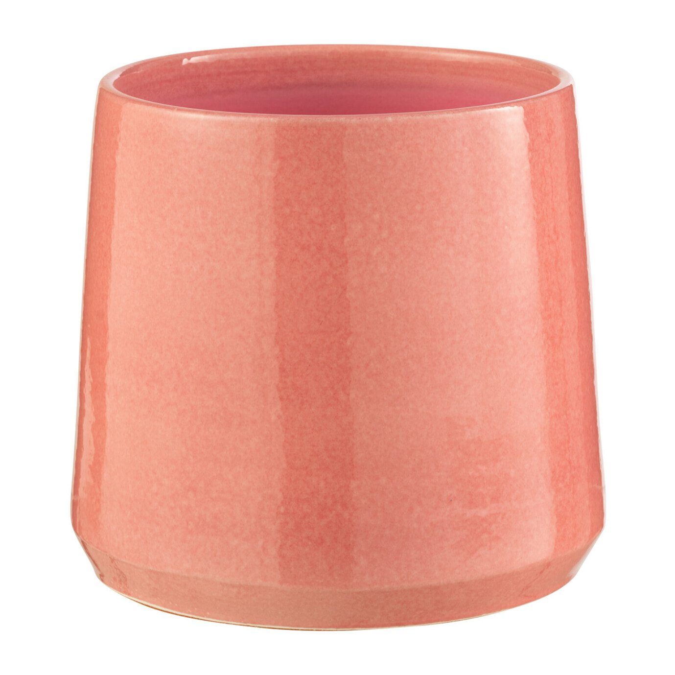 J-Line Cachepot Rond Ceramique Rose Medium