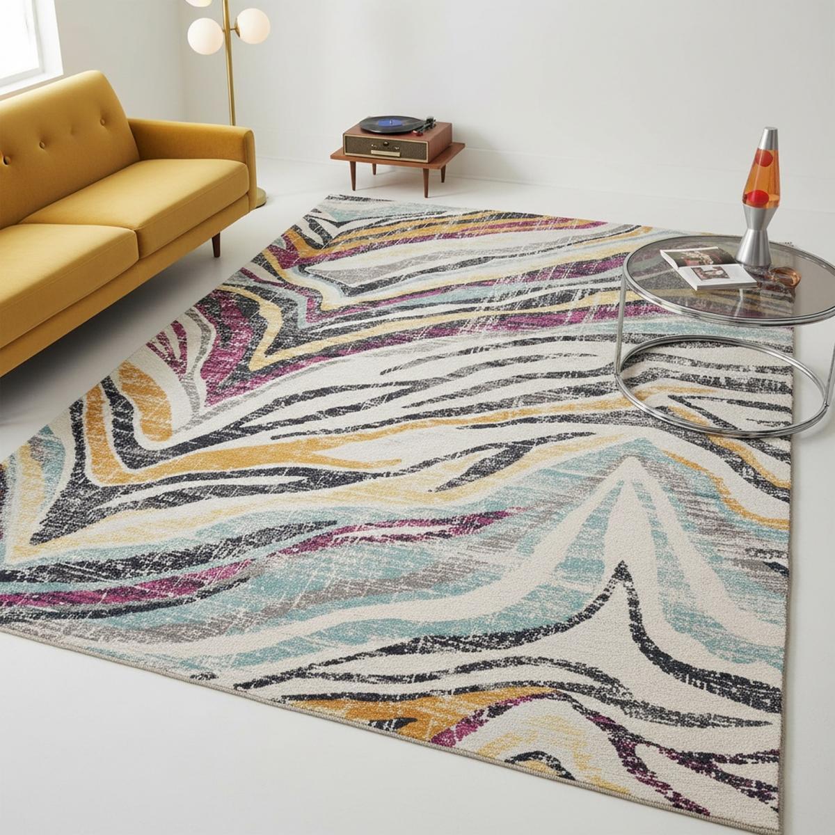 tapis d'orient NORMI, tapis ton sur ton moderne et contemporain