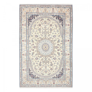 Tapis d'orient au motif oriental, artisanal noué main en laine