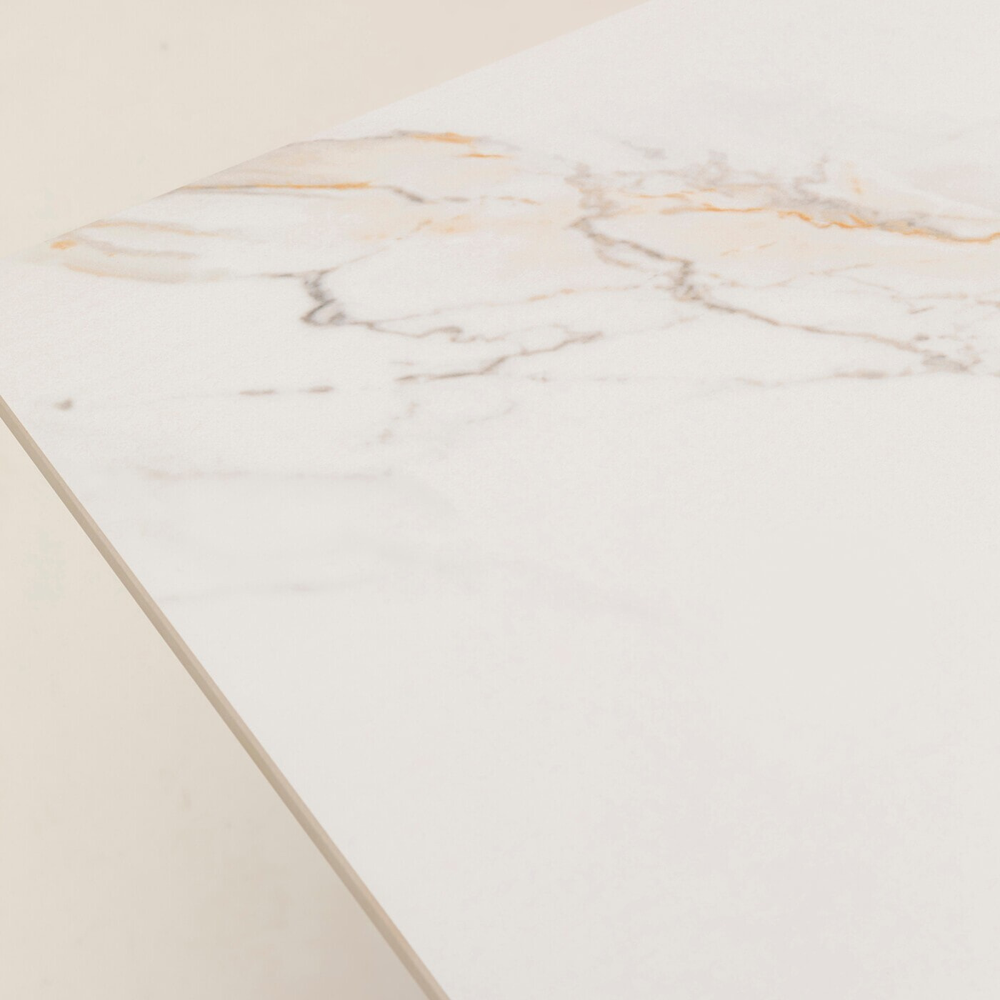 Table Gloria 200x100cm beige grès blanc Kare Design