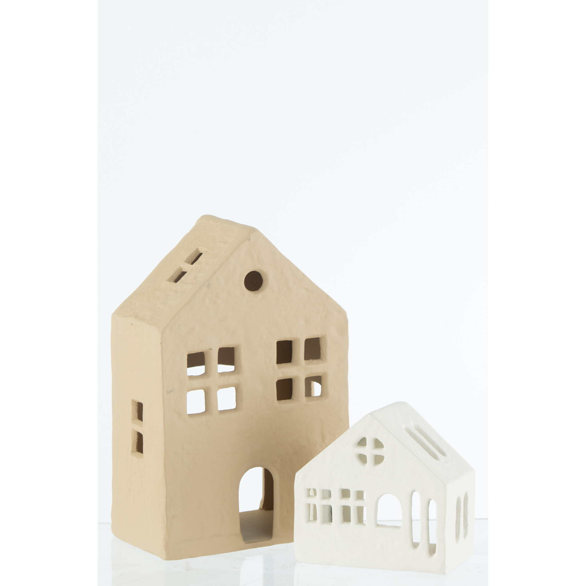 J-Line bougeoir Maison Agra - aluminium - blanc