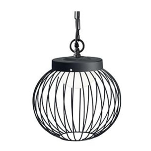 Cage - Lampada Led 20W A Sospensione Con Catena A Luce Fredda Colore Nero