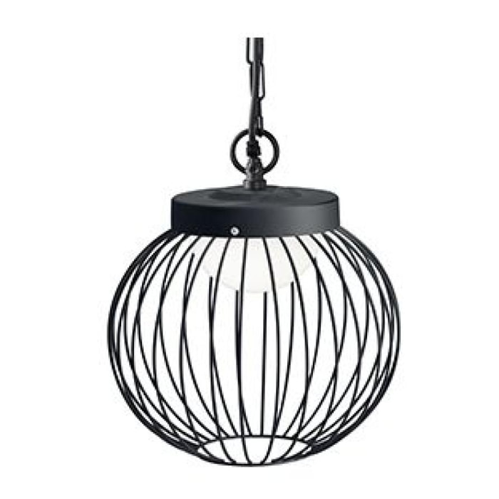 Cage - Lampada Led 20W A Sospensione Con Catena A Luce Fredda Colore Nero